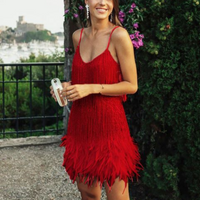 Party Dress for Stylish Occasions - Flamenco-Red-S (32-34)-State of Style