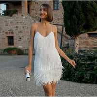 Party Dress for Stylish Occasions - Flamenco-White-S (32-34)-State of Style