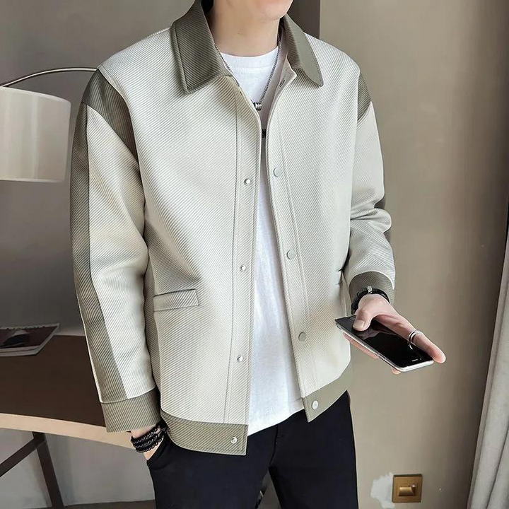 Patchwork Jacket for Men - Alessandro-Black-S-State of Style