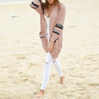 Patterned Knit Cardigan | Stylish & Cozy-Pink-M-State of Style