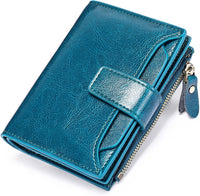Compact Multi-Functional Leather Wallet – RFID Blocking