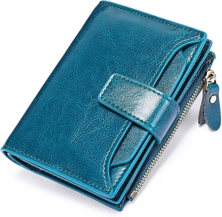 Compact Multi-Functional Leather Wallet – RFID Blocking