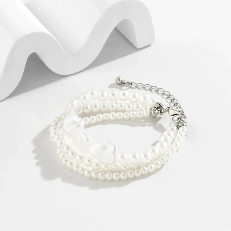 Pearl Elegance Layered Bracelet-State of Style