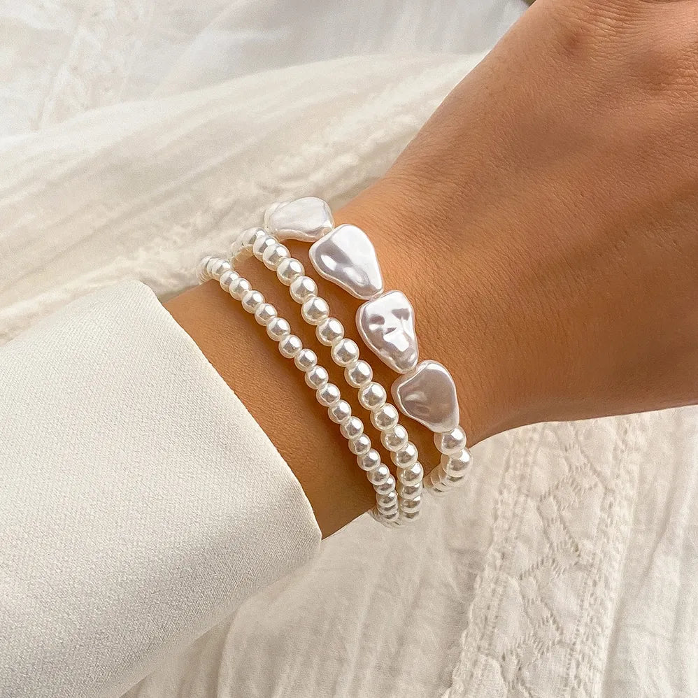 Pearl Elegance Layered Bracelet-State of Style