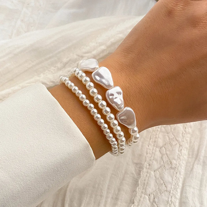 Pearl Elegance Layered Bracelet-State of Style