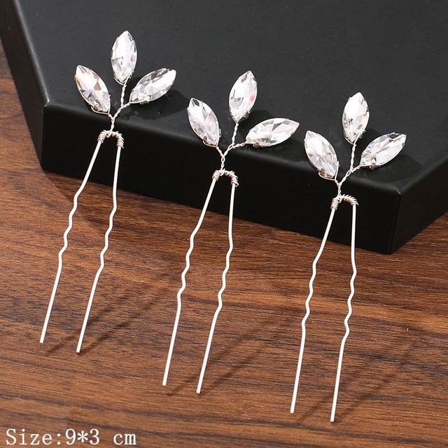 Pearl Flower Hair Clips – Elegant Bridal & Event Accessory-Colour Silver-State of Style