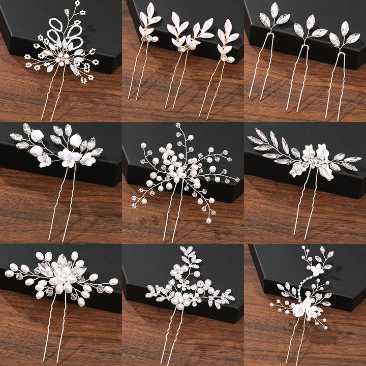 Pearl Flower Hair Clips – Elegant Bridal & Event Accessory-Light Gold-State of Style