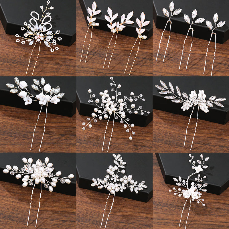Pearl Flower Hair Clips – Elegant Bridal & Event Accessory-Light Gold-State of Style