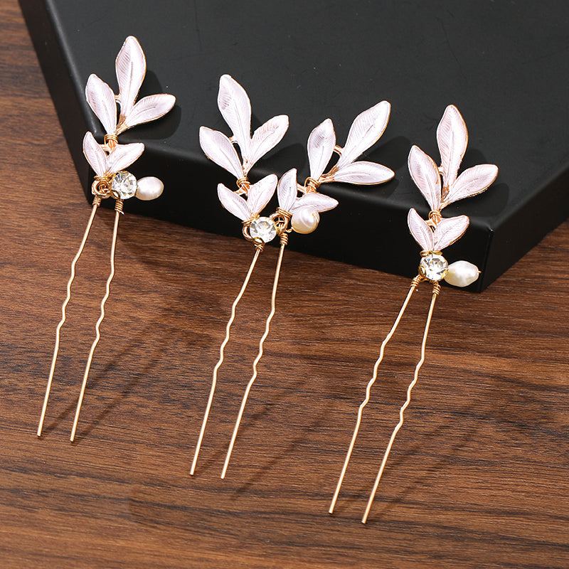 Pearl Flower Hair Clips – Elegant Bridal & Event Accessory-Light Gold-State of Style