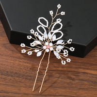 Pearl Flower Hair Clips – Elegant Bridal & Event Accessory-Light Gold-State of Style