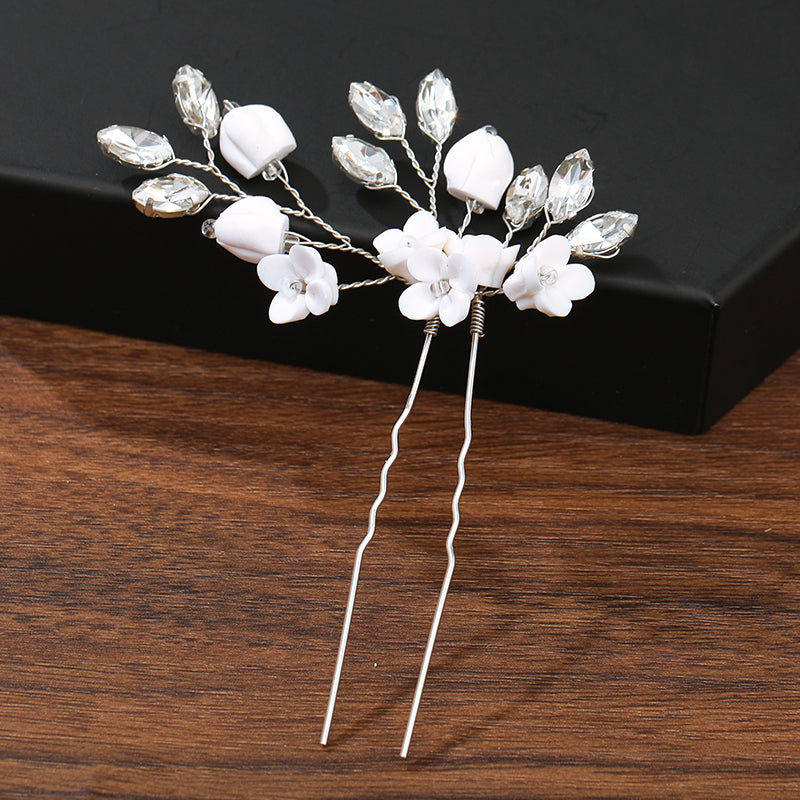 Pearl Flower Hair Clips – Elegant Bridal & Event Accessory-Light Gold-State of Style