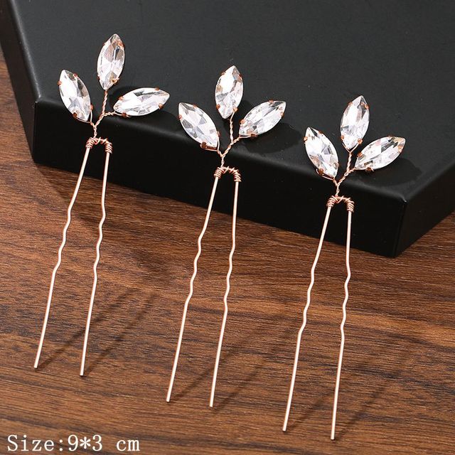 Pearl Flower Hair Clips – Elegant Bridal & Event Accessory-Rose Gold-State of Style