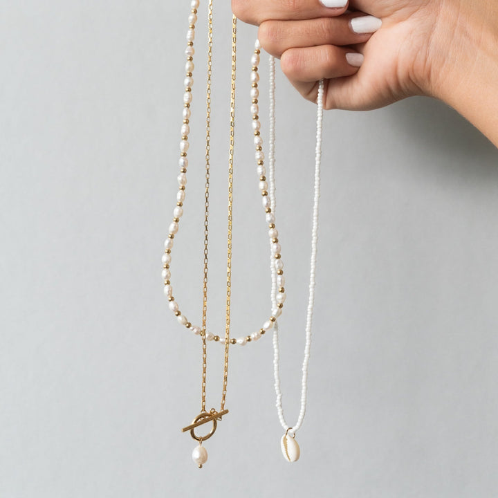 Pearl Necklace with Clasp - Lucía-State of Style