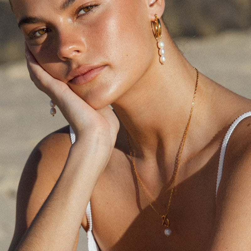 Pearl Necklace with Clasp - Lucía-State of Style