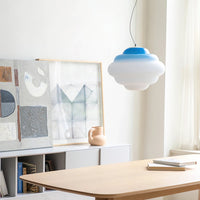 Pendant lamp with gradient and soft light diffusion - Aérola-Red-State of Style