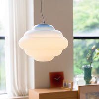 Pendant lamp with gradient and soft light diffusion - Aérola-Red-State of Style