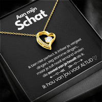 Pendant Necklace with Heart-Shaped Zirconia Stone - Esmée-18k Yellow Gold-Standard-State of Style