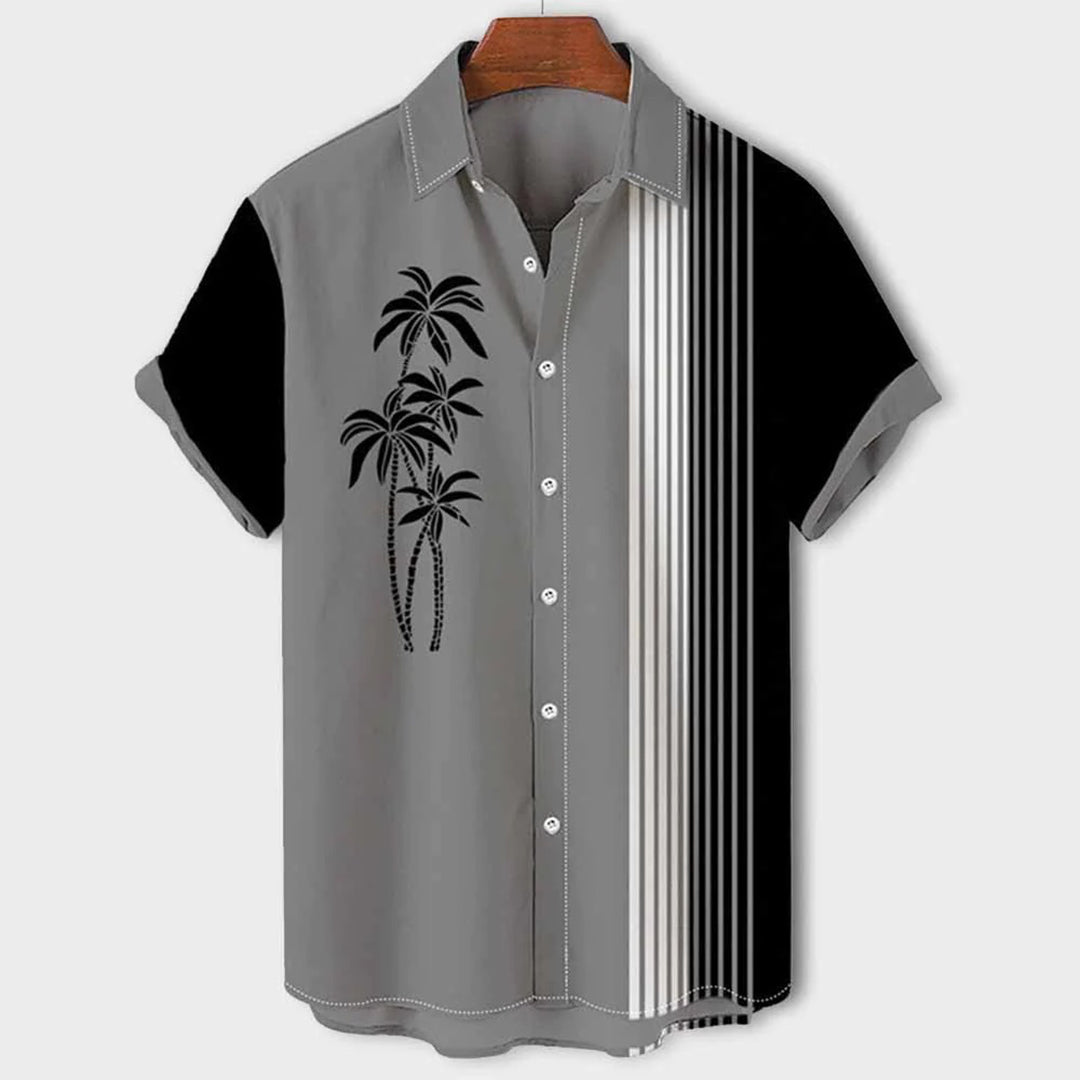 Percival | Classic Hawaiian Summer Shirt-Black-M-State of Style