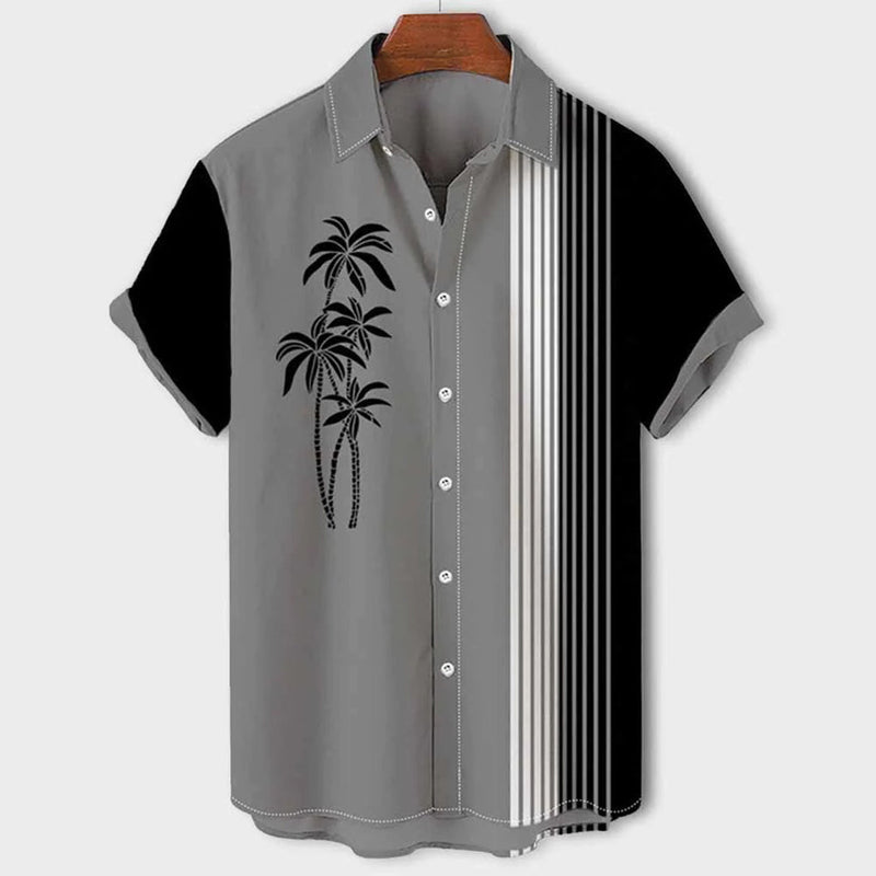 Percival | Classic Hawaiian Summer Shirt-Black-M-State of Style