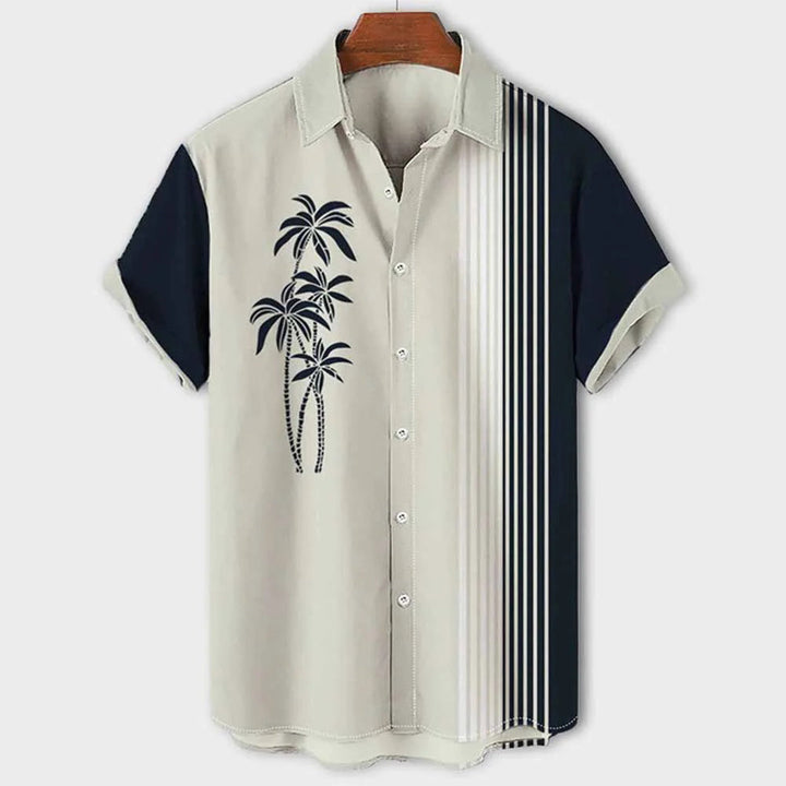 Percival | Classic Hawaiian Summer Shirt-Dark Blue-M-State of Style