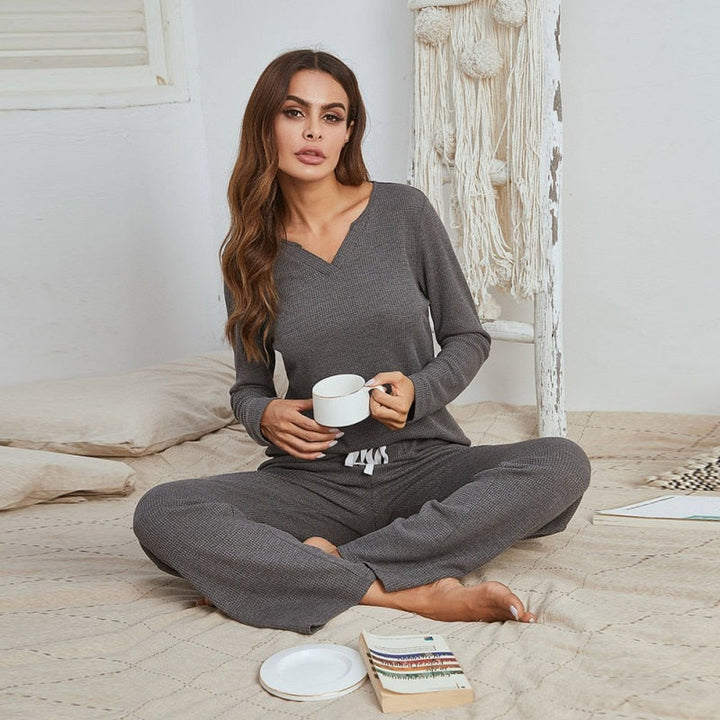Perfect Comfortable Outfit | Linda Homesuit | Relaxed Loungewear Set-Gray-S-State of Style