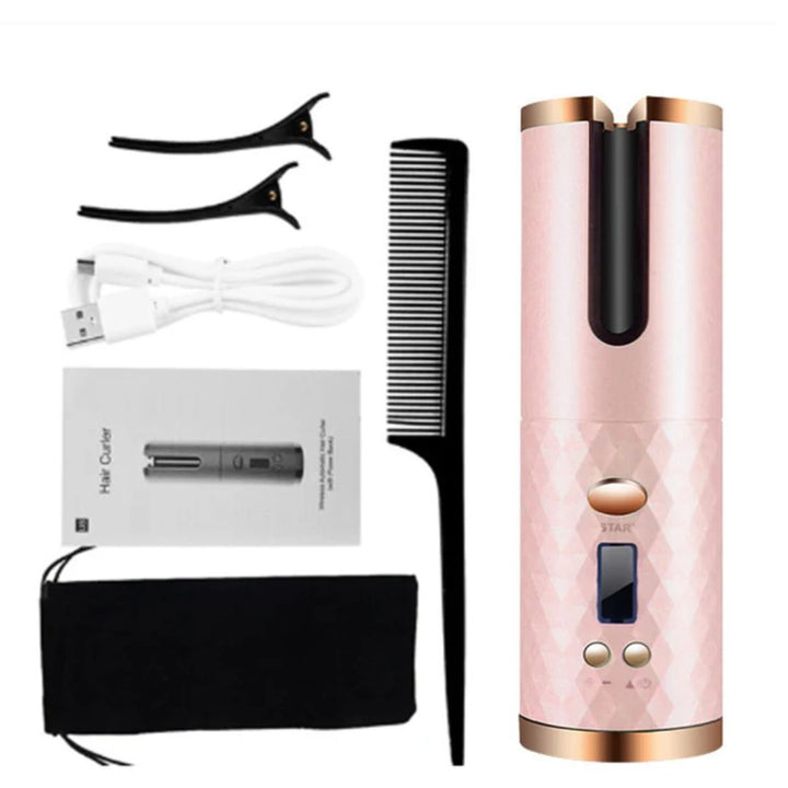 PerfectCurl Automatic Curling Wand | Cordless & Rechargeable-Pink-State of Style