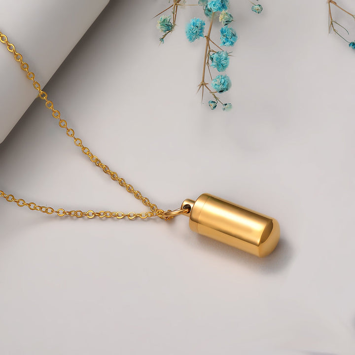 Personalised Ashes Memorial Necklace | Custom Urn Pendant Jewellery-Black Pistol-State of Style