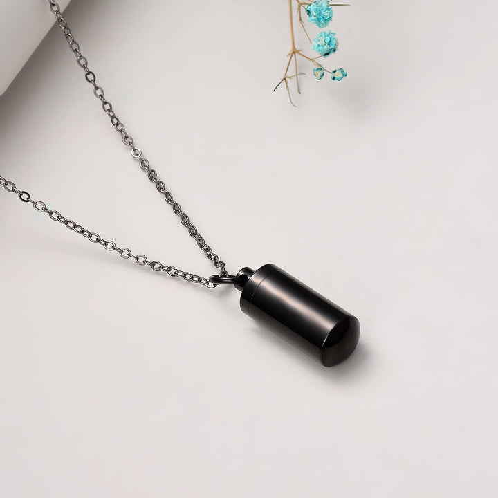 Personalised Ashes Memorial Necklace | Custom Urn Pendant Jewellery-Black Pistol-State of Style