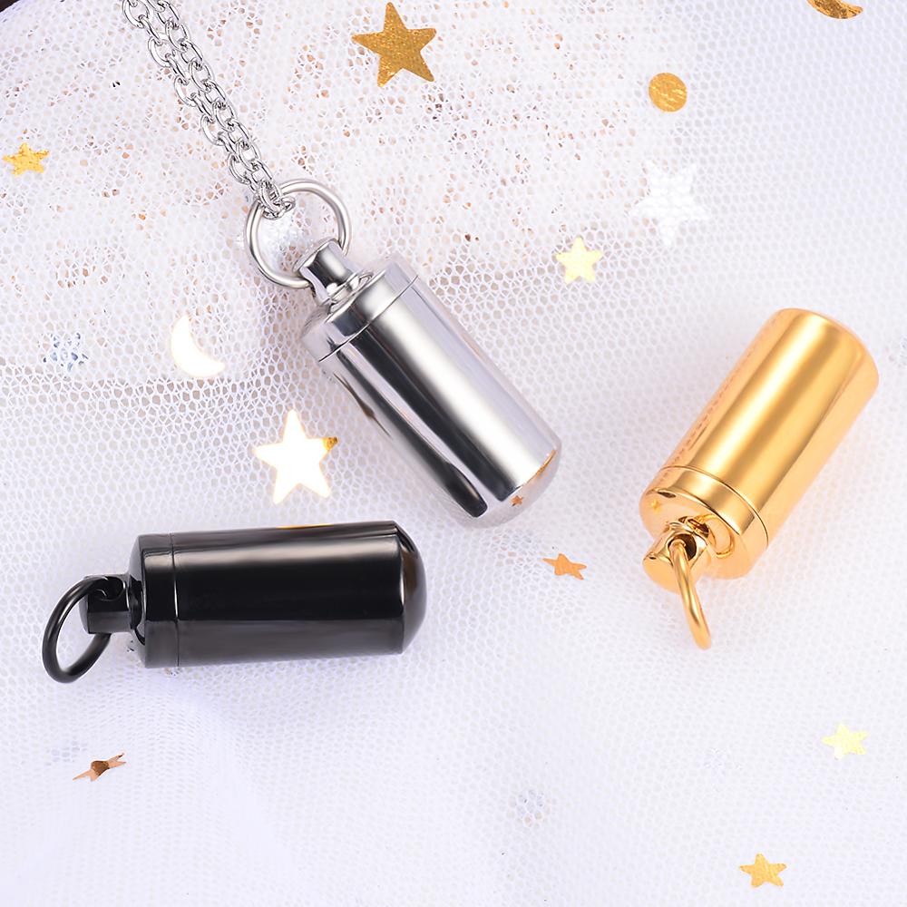 Personalised Ashes Memorial Necklace | Custom Urn Pendant Jewellery-Black Pistol-State of Style