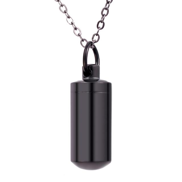 Personalised Ashes Memorial Necklace | Custom Urn Pendant Jewellery-Black Pistol-State of Style