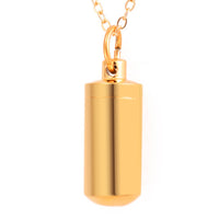 Personalised Ashes Memorial Necklace | Custom Urn Pendant Jewellery-Gold-State of Style