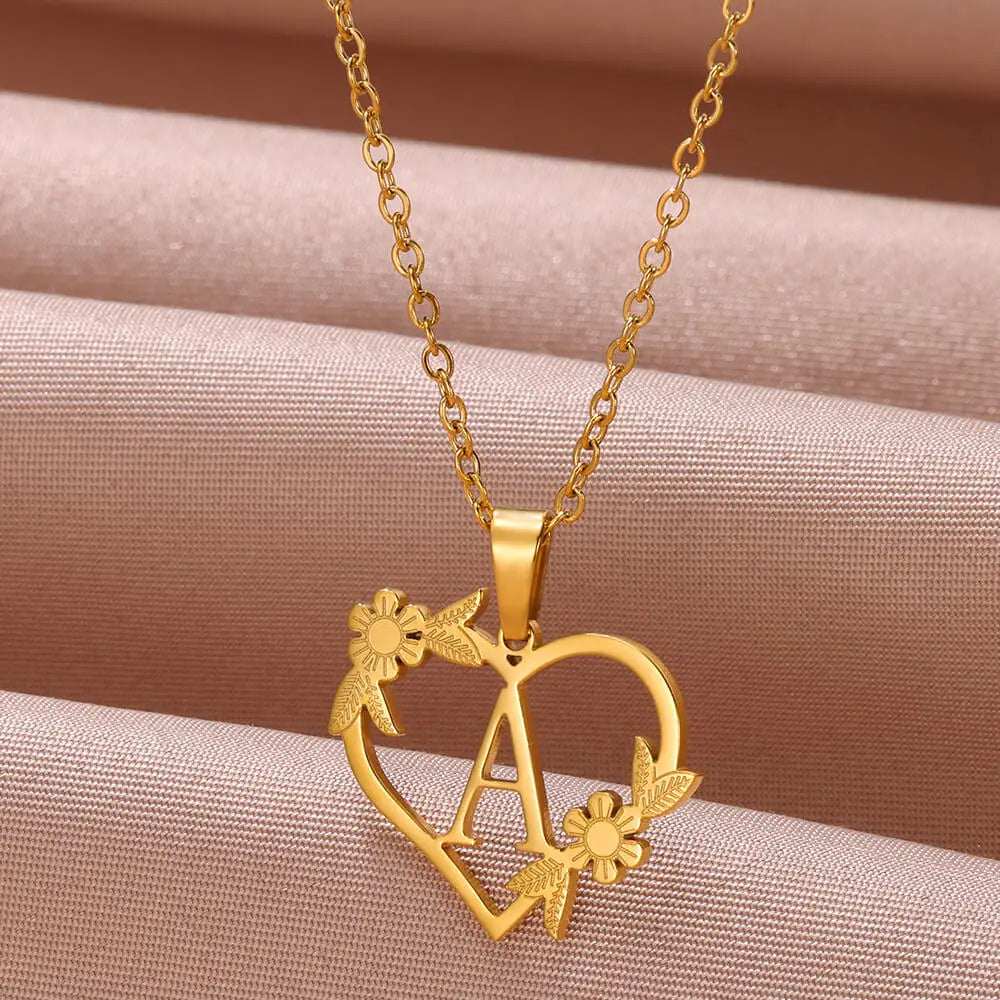 Personalised Heart Initial Necklace | Custom Jewellery-A-State of Style