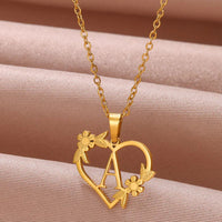 Personalised Heart Initial Necklace | Custom Jewellery-A-State of Style