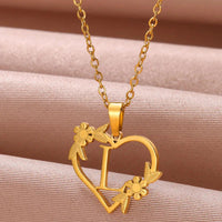 Personalised Heart Initial Necklace | Custom Jewellery-L-State of Style