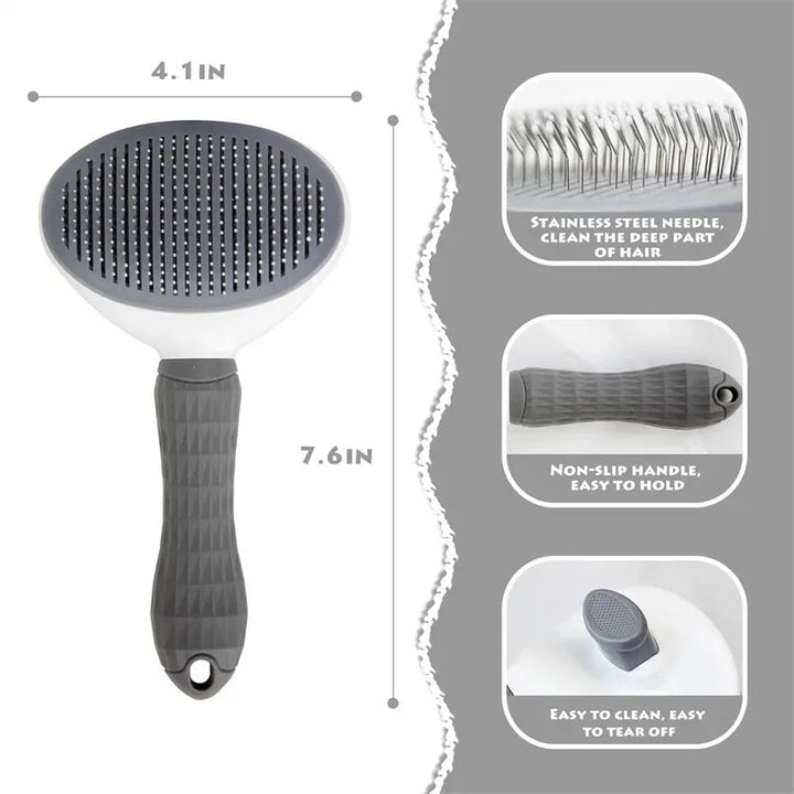 PET CARE BRUSH - SELF-CLEANING COMB FOR DOGS AND CATS-Grey-State of Style