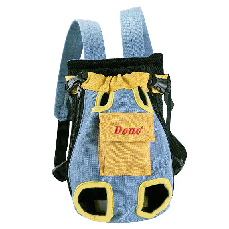 Pet Carrier - PawVentura-M (2.5 kg – 3.5 kg)-Blue and yellow-State of Style