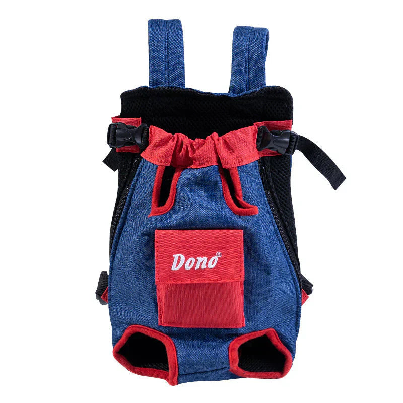 Pet Carrier - PawVentura-M (2.5 kg – 3.5 kg)-Red and Blue-State of Style