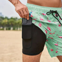 Peter Swim Shorts | Stylish & Versatile-Mint Flamingo-S-State of Style