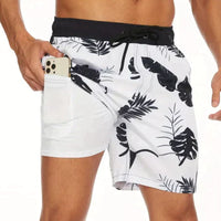 Peter Swim Shorts | Stylish & Versatile-Monochrome Flora-S-State of Style