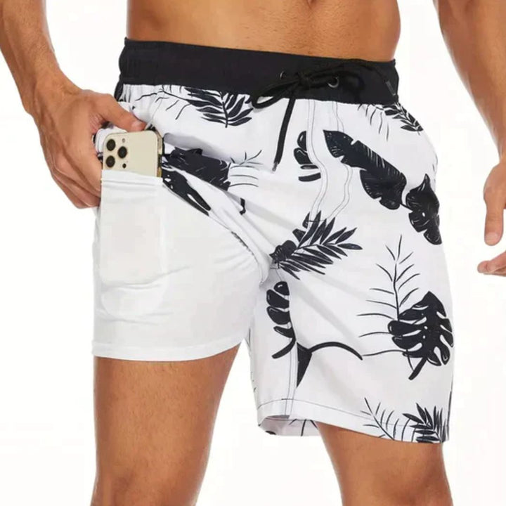 Peter Swim Shorts | Stylish & Versatile-Monochrome Flora-S-State of Style