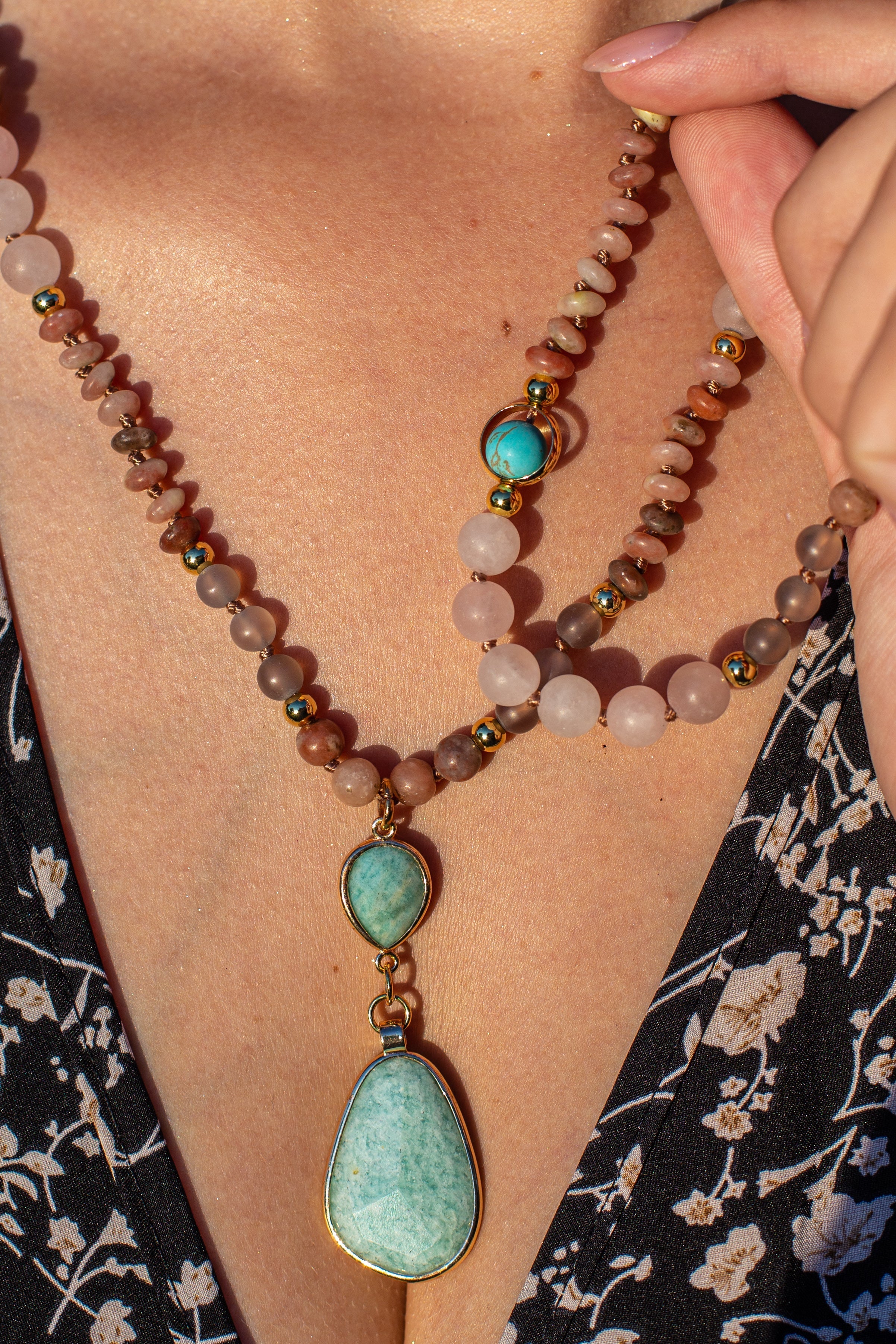 Deep Cleansing Pastel Mala Necklace - Aurielle