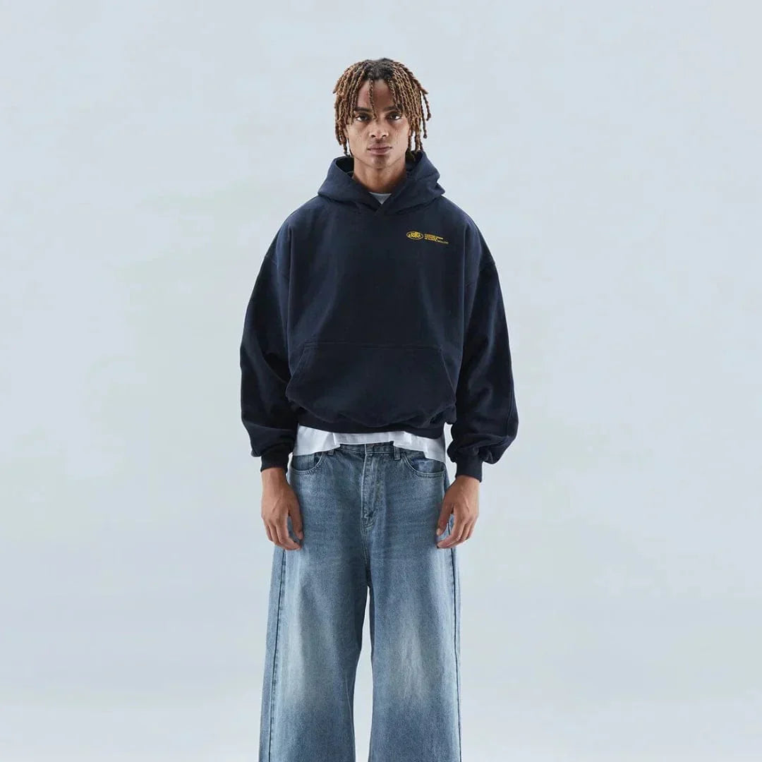 Cuddly autumn hoodie with back print – Love