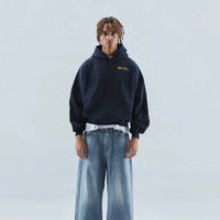 Cuddly autumn hoodie with back print – Love