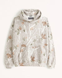 Cuddly autumn hoodie with back print – Love