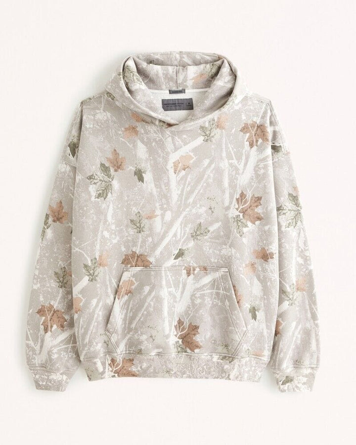 Cuddly autumn hoodie with back print – Love