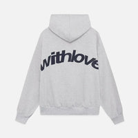 Cuddly autumn hoodie with back print – Love