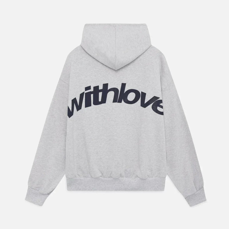 Cuddly autumn hoodie with back print – Love