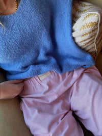 Ladies' lounge trousers with a stripe pattern – Elvira