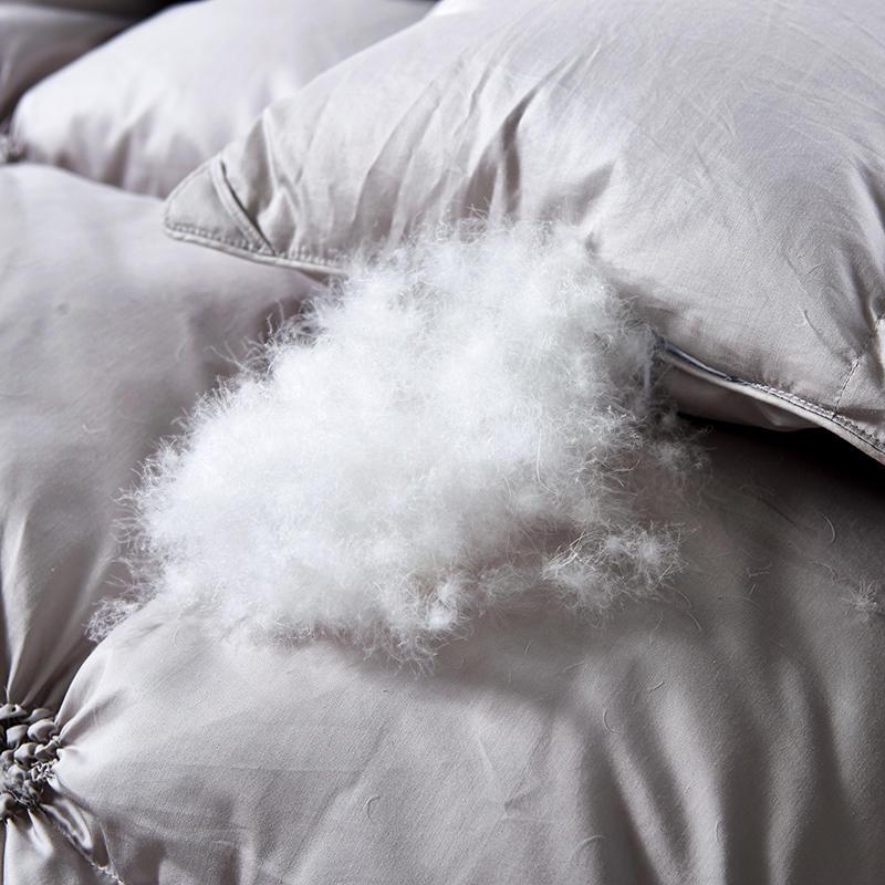 Piped Duvet made of 100% Goose Down - PlumeLux-Grey-200x230cm 3kg-State of Style