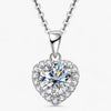 Moissanite Heart Pendant Necklace - Amouria